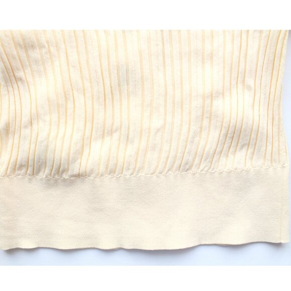 Dion Lee Hook Rib Cardigan / Size XS / Bleached Yellow Cropped - Picture 9 of 11